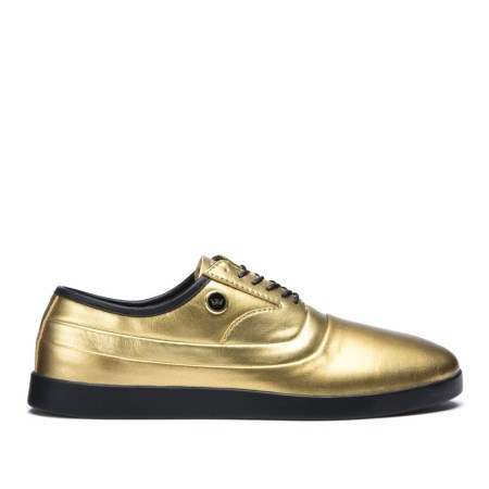 Supra Greco Mens Low Tops Shoes Gold UK 83MVZ